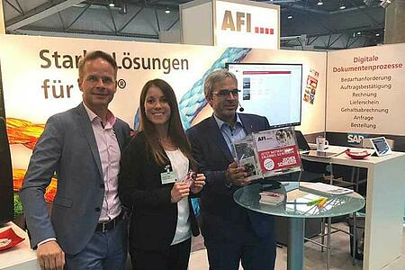 News DSAG Jahreskongress Rueckblick AFI Messestand 3 Mitarbeiter