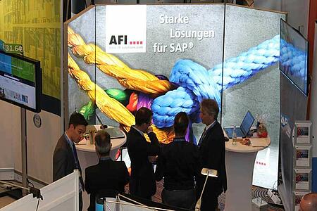 News AFI at the ninth BME eLOESUNGSTAGE fair stand prospects AFI employees